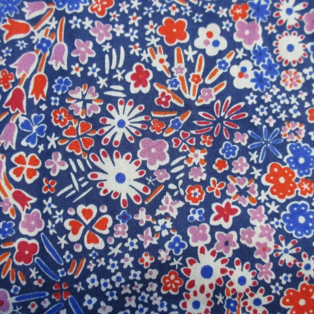 NWT J.Crew Liberty Kayoko in Deep Blue Floral Sleeveless Faux Wrap Dress 4